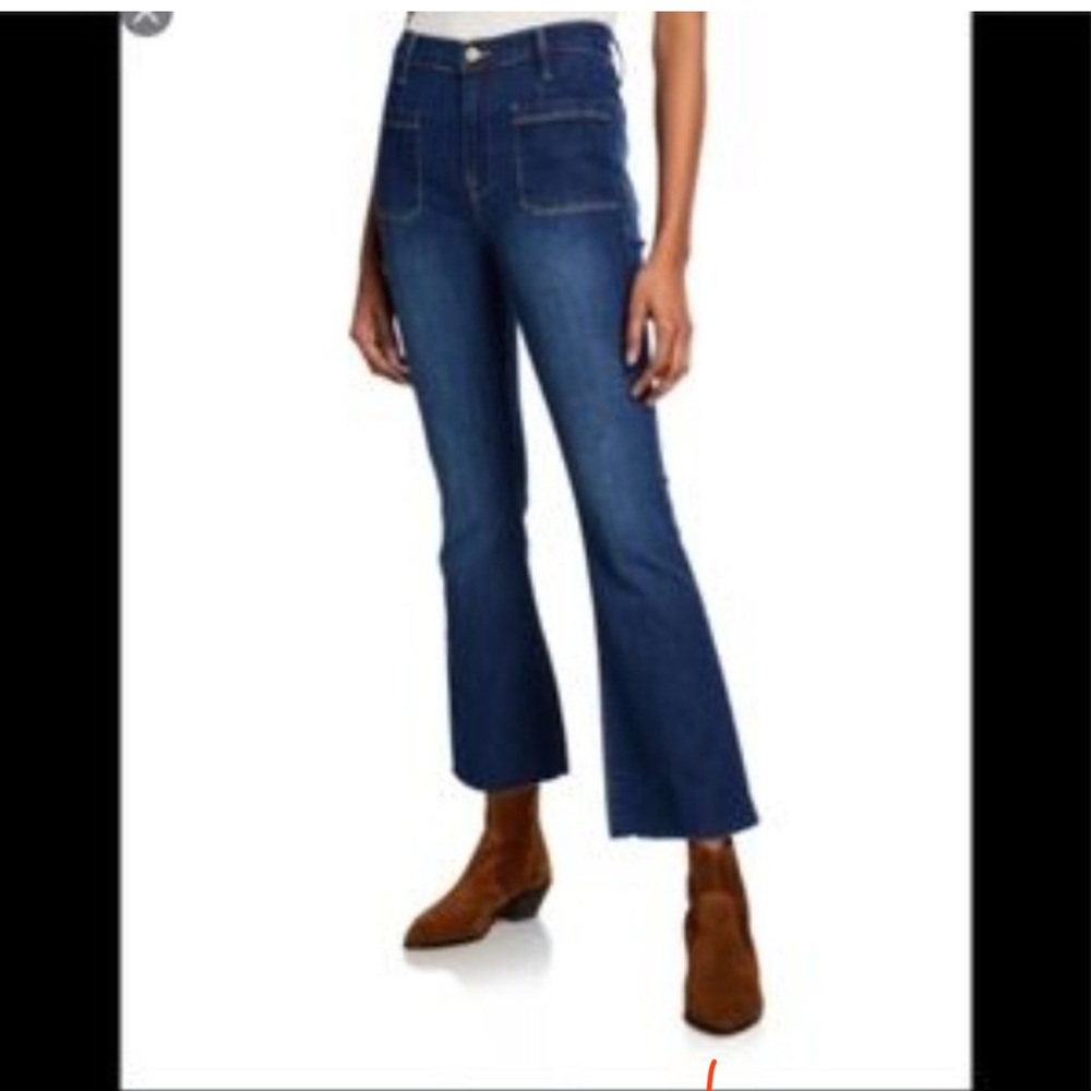 Like New FRAME Le Bardot Crop Flare High Rise Jean 30